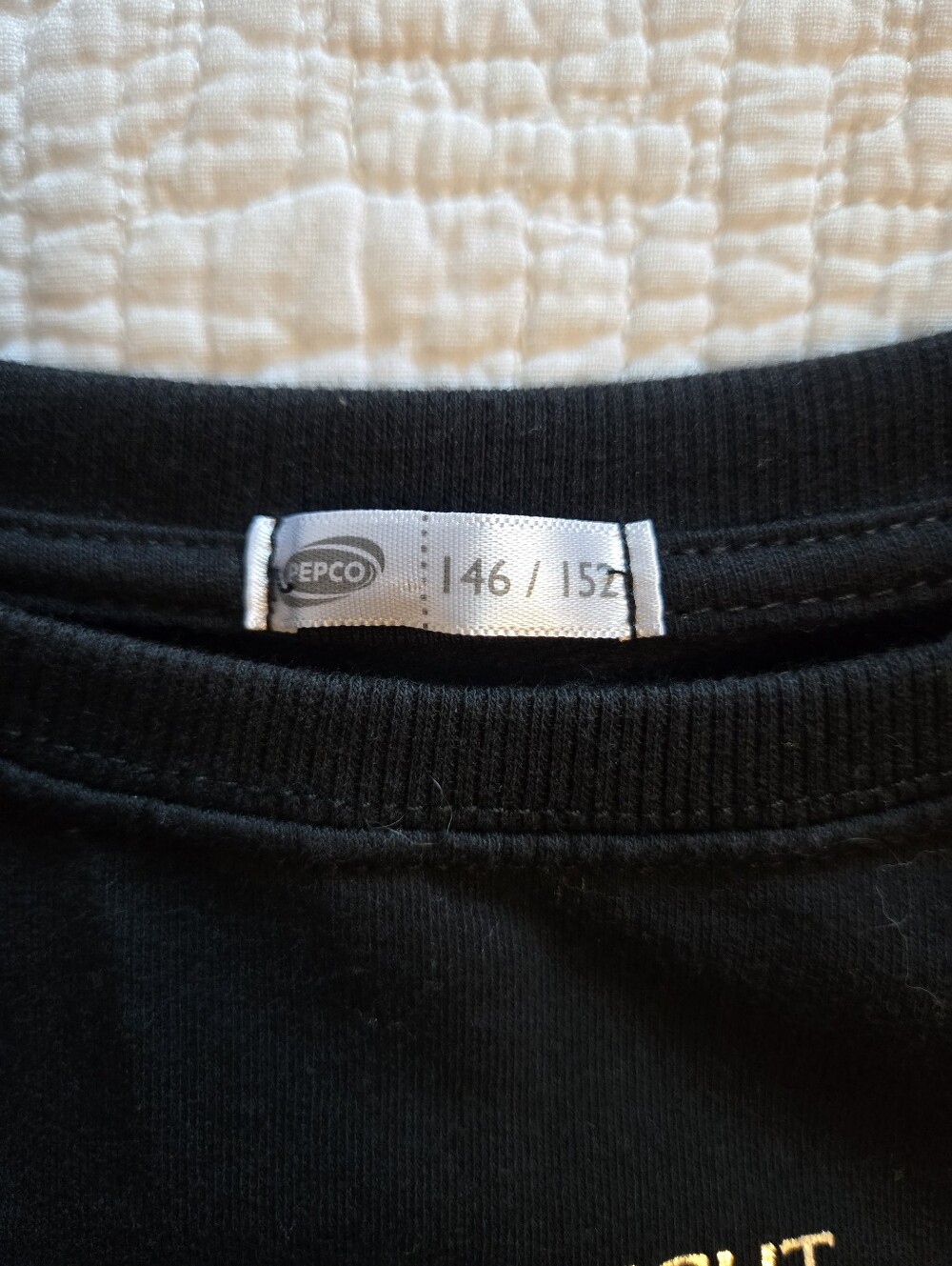 Pepco EU Brand, Girls' Black 'I Want Friday Forever Long Sleeve Top Size 146/152 - Picture 3 of 10